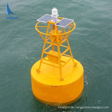 Floating Marine polyurethane foam filled maker navigation buoy /buoys with solar light